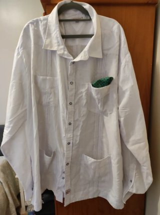 Guayabera Blanca Talla XXL