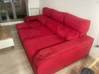 Sofá Chaise Longue Rojo 2,90m