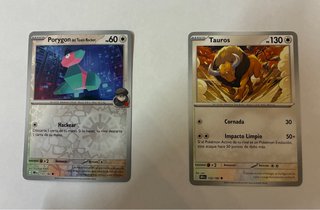Cartas Pokémon Porygon y Tauros