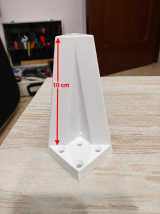 Pata de mueble de plástico blanca 10 cm