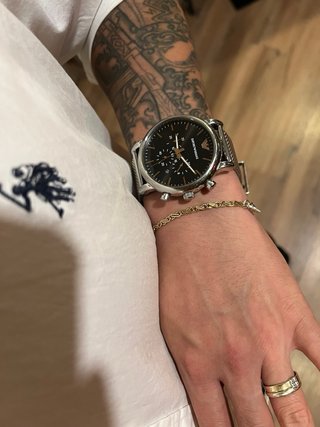 Reloj Emporio Armani Plateado y Negro