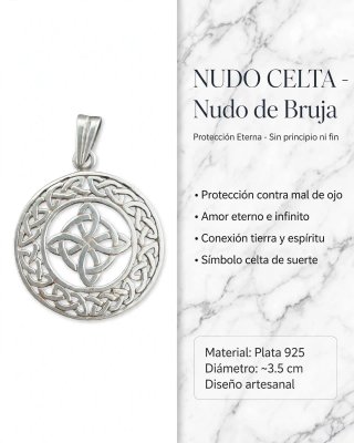 Colgante Nudo de Bruja en Plata 925