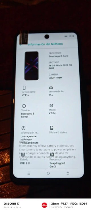 X7 Pro 16GB RAM 1024GB regalo