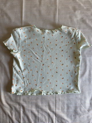 Camiseta Corta Estampada Verde Menta