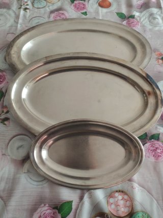 Set de 3 Bandejas de Plata