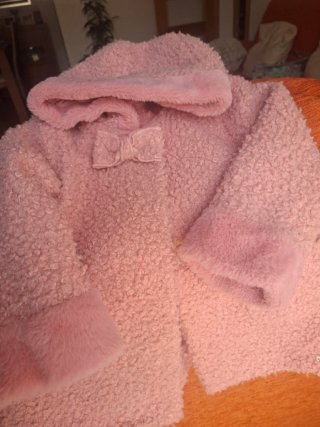Abrigo Rosa para Niña 18 Meses