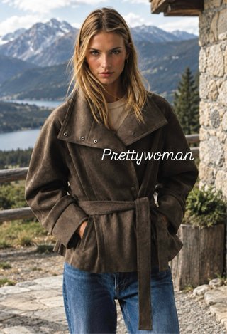 Chaqueta Zara efecto ante cinturon