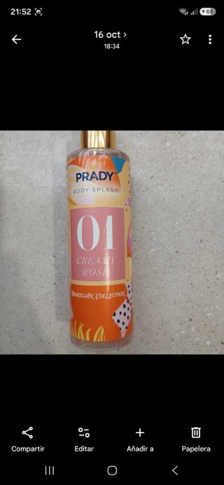 Body Splash Prady 01 Creamy Rose