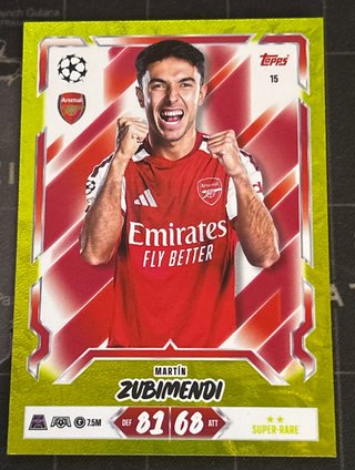 15 MARTIN ZUBIMENDI (ARSENAL) SUPER RARE PARALELA