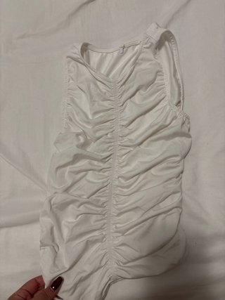 Blusa blanca fruncida