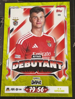 319 SAMUEL DAHL (BENFICA) SUPER RARE PARALELA