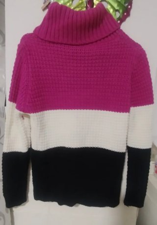 Jersey de cuello alto tricolor