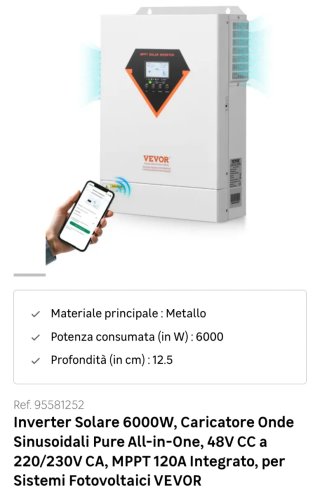 Inverter Solare VEVOR 6000W All-in-One