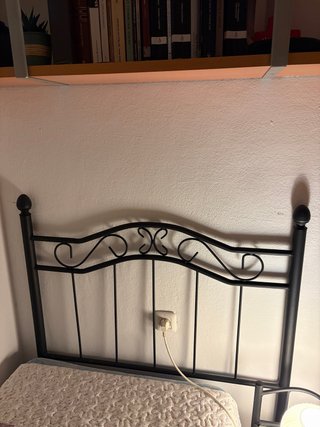 REGALO Cabecero de Cama de Metal Negro