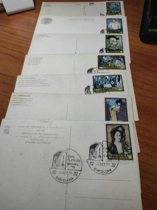 Lote 6 Tarjetas Postales Expo Filatélica Barnafil