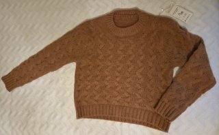 Jersey camel trenzado XL/XXL nuevo con etiqueta