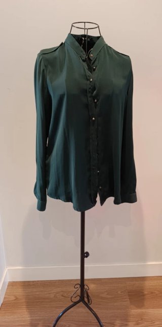 Blusa Verde Oscura Mango