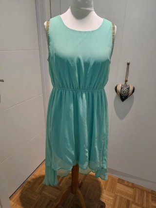 Vestido Asimétrico Turquesa