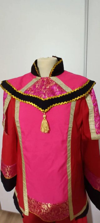 Disfraz de China o Mandarín Rojo y Rosa Talla XL