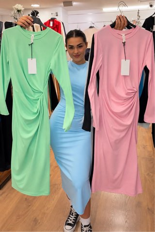 Vestido de Canalé Manga Larga Talla Única