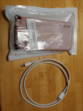 Custodia iPhone X/XS e cavo USB-C a Lightning