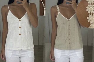 2 Camisetas de tirantes con botones