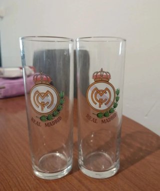 Set di 2 Bicchieri in Tubo del Real Madrid