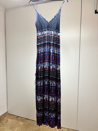 Vestido largo estampado