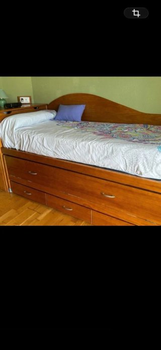 Cama nido de pino macizo