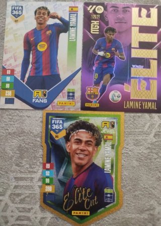 3 Cromos Panini Lamine Yamal