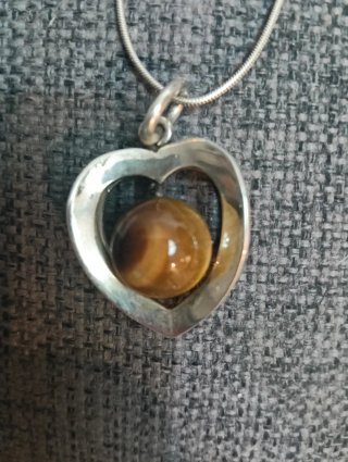 Collar corazón de Plata mexicana