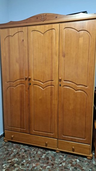 Conjunto Dormitorio Madera Provenzal