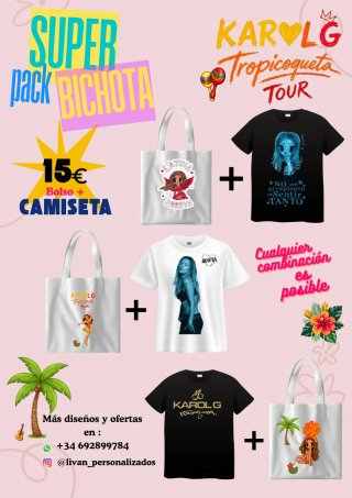 Pack Bichota Karol G: Camiseta y Tote Bag