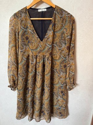 Vestido estampado Mango talla XS