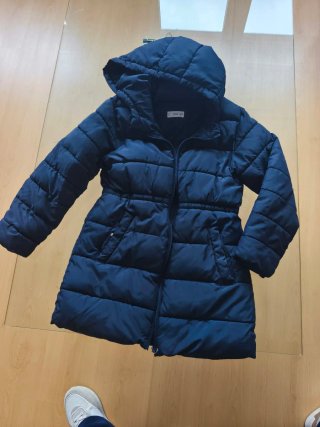 Plumas Mango Azul Marino Talla 123 cm