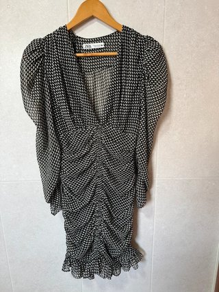 Vestido fruncido Zara talla XS