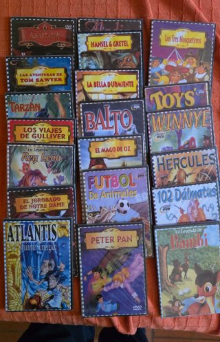 Lote de 18 Películas Infantiles en DVD