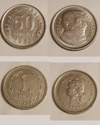 Lote 13 Monedas Argentinas Años 50