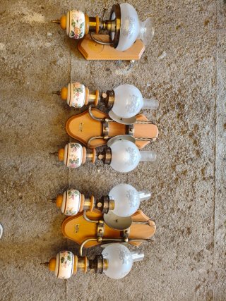 Set de 4 Lámparas de Pared Antiguas