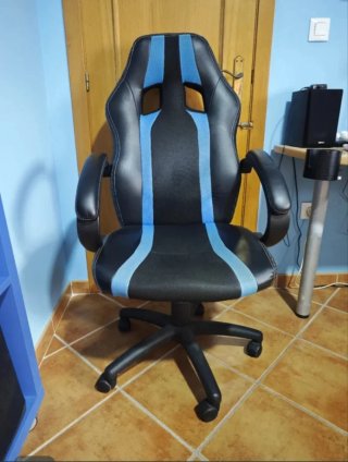 Silla Gaming Negra y Azul