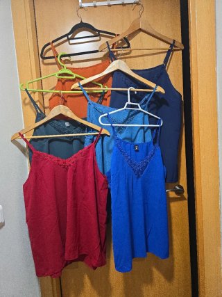Lote 6 camisetas encaje MUJER