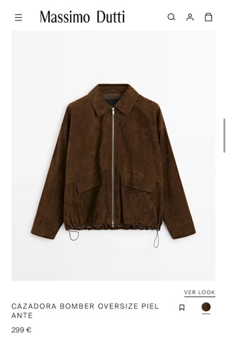 Cazadora Bomber Oversize Massimo Dutti