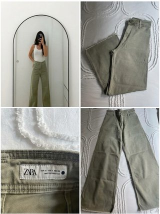 Pantalón wide leg cropped Zara