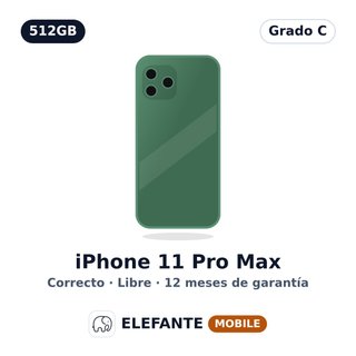 iPhone 11 Pro Max 512GB Verde · Grado C · Libre