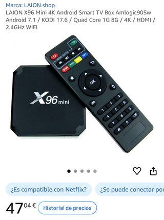 TV Box X96 Mini 4K Android Smart TV