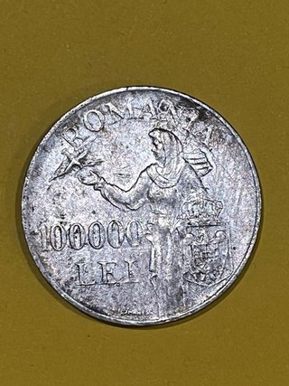 Moneda 100.000 Lei Rumanía 1946 Plata