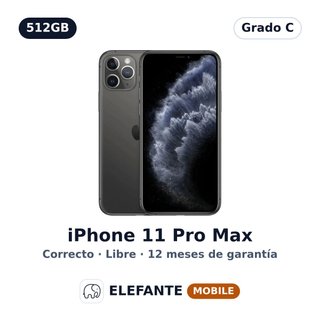 iPhone 11 Pro Max 512GB Dorado · Grado C · Libre