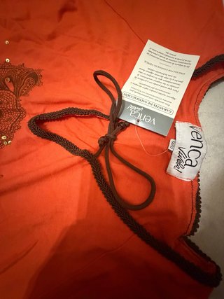 Blusa Venca Naranja Estilo Boho Talla 52