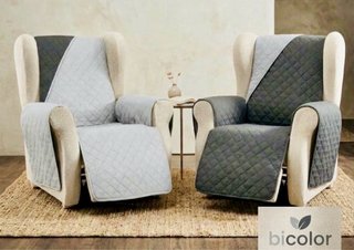 Funda Cubre Sillón Relax Orejero Reversible
