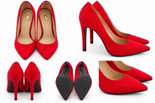 Zapatos de salón rojos La Strada